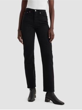 Open Box - Levi's -  Women's High Rise Straight Leg Crop Jeans S Black